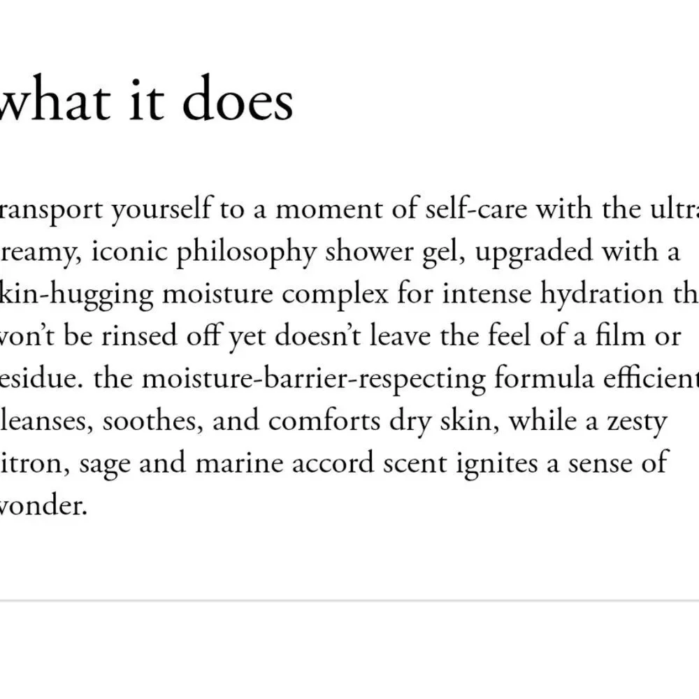 Philosophy White‎ Pear Hydrating Shower Gel